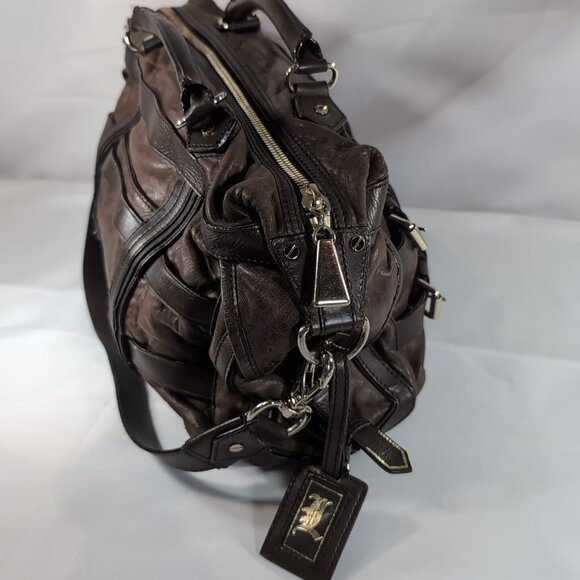 L.A.M.B. Gwen Stefani Brown Leather Purse Y2K Kensington LAMB Shoulder Bag Vtg - Picture 10 of 16